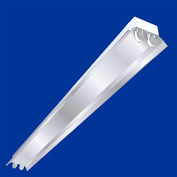 SOLD2538 - Luminária Sobrepor Industrial C/ Refletor Alumínio Alto Brilho para Tuboled T8/T5 600 - 1200 - 2400mm